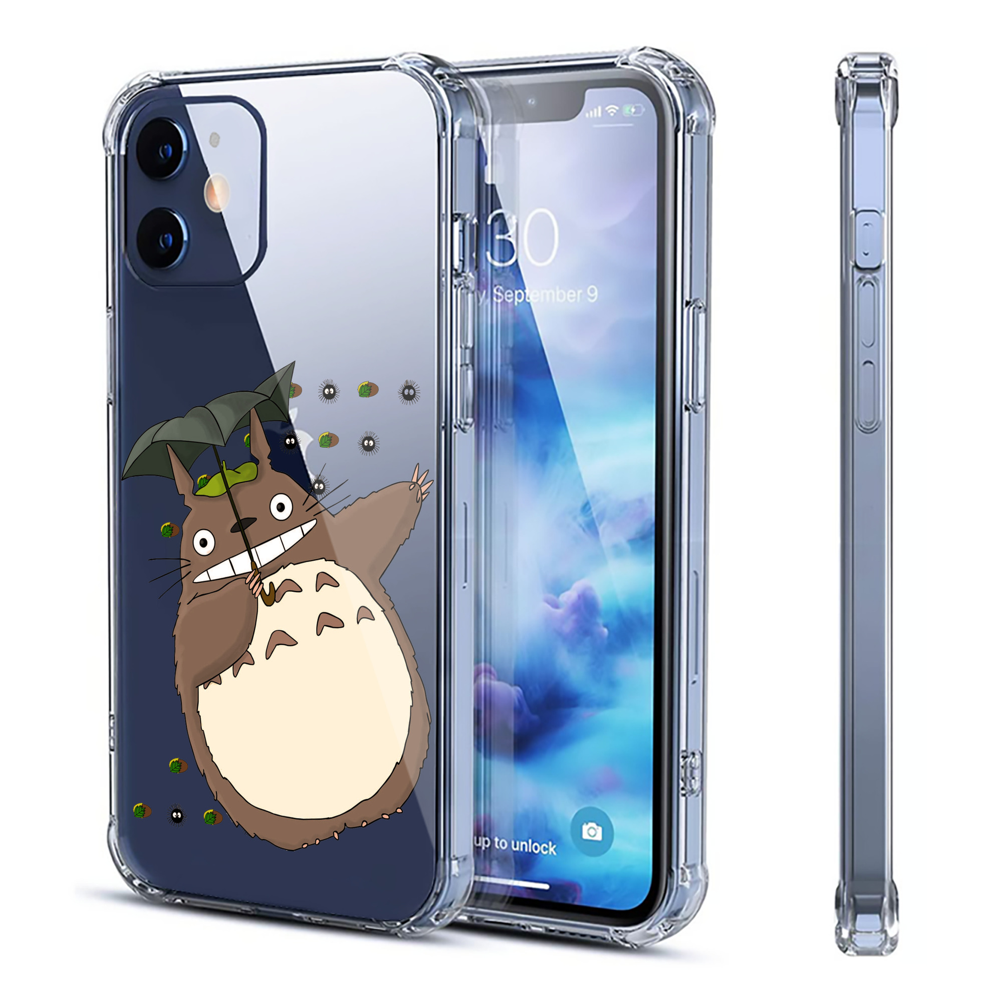 （画像用） となりのトトロ 草壁メイ 草壁サツキ My Neighbor Totoro Satsuki Kusakabe Mei Kusakabe 【iPhone 12シリーズ対応】透明スマホケース（クリアソフトケース）